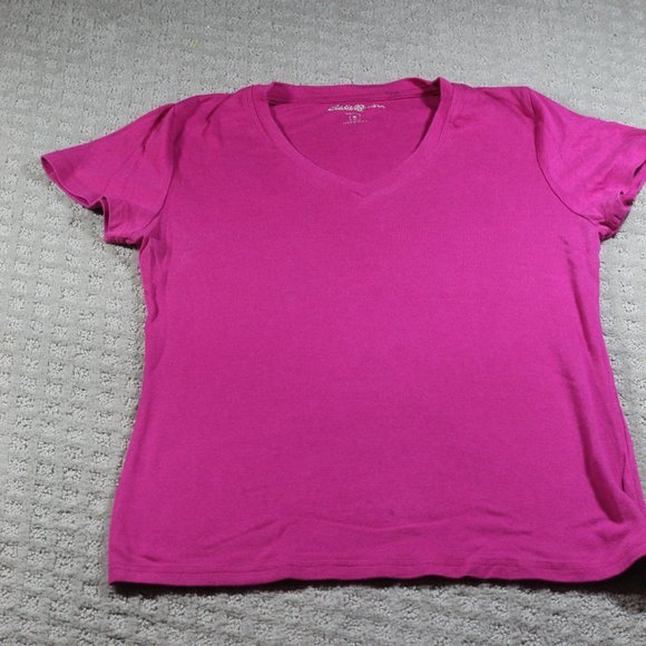 Eddie Bauer Soft V-neck Short Sleeve T-shirt - Picture 1 of 4